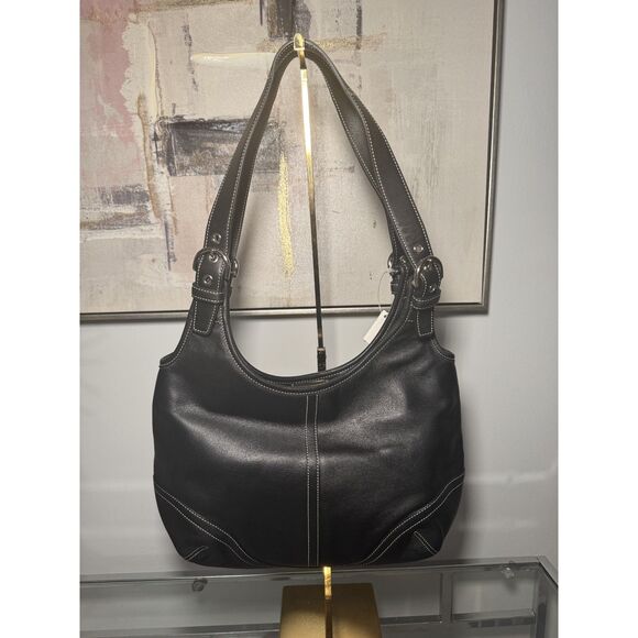 Brand New with Tags Vintage Black Coach Soho Slim Hobo Shoulder Bag - Picture 2 of 5